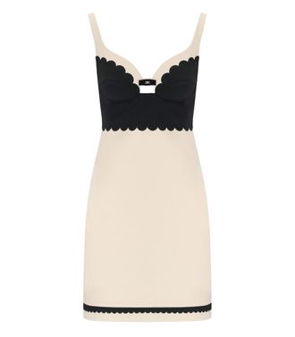 Elisabetta Franchi Butter And Black Dress