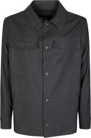 White Sand buttoned pockets overshirt - Grey