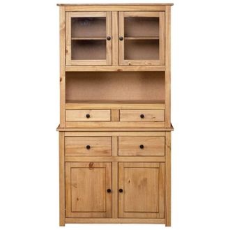Berkfield Home Highboard 93x40.5x180 cm Solid Pine Panama Range in Brown