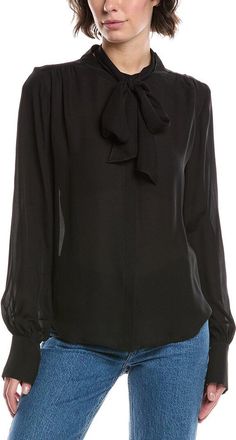 7 For All Mankind Bow Silk Shirt
