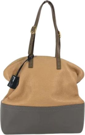 Fendi Pre-owned Leather fendi-bags - Dames - Vintage Shopper - Beige - ONE Size - Vintage