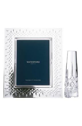 Waterford Lismore Crystal Picture Frame & Bud Vase Set at Nordstrom