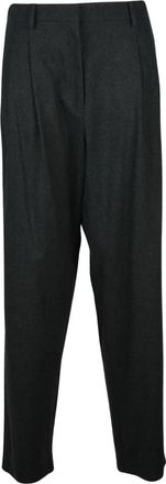 Alysi Tapered Broeken - Dames - Broeken - Grijs - XS - Wol - Broeken
