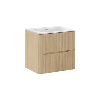 Petits Meubles Mueble lavabo encastrado estratificado Roble claro