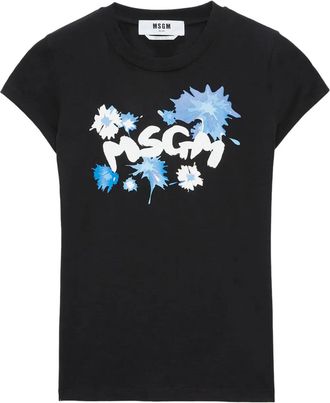 Msgm T-shirt con logo - Nero