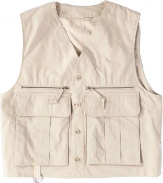 Christophe Lemaire Jassen, Heren, Beige, S, Polyester, Technische Gilet