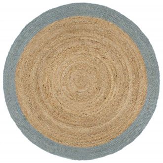 vidaXL Alfombra Hecha A Mano De Yute Con Borde Verde Oliva 240 Cm Vidaxl