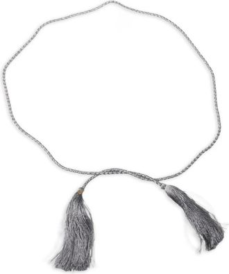 Forte_Forte Belts, female, Gray, Size: ONE SIZE Crystals and Tassels Belt
