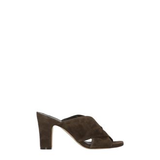 Julie Dee Heeled Mules - Dames - Muiltjes - Bruin - 36 EU - Leer - Schoenen