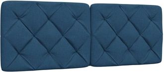 vidaXL Cabecero De Cama Acolchado Tela Azul 120 Cm Vidaxl