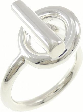 Herm&egrave;s Silver Silver 925 Band Ring (Pre-Owned)