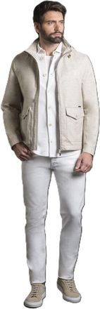 Moorer MenS Sand Tailored Jacket With Pockets, Size 56