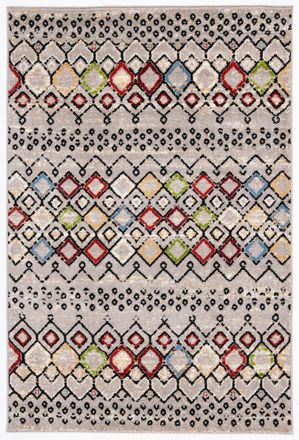 Safavieh Alfombra bohemio de polipropileno gris/multicolor, 122 x 183 cm