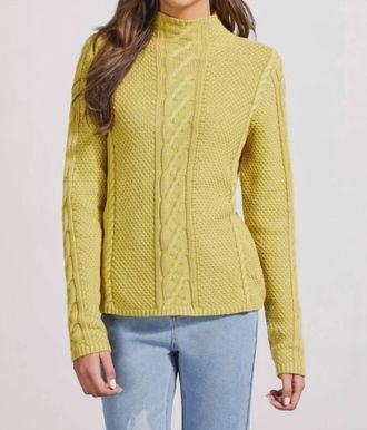 Tribal Funnel Neck Sweater In Pistachio