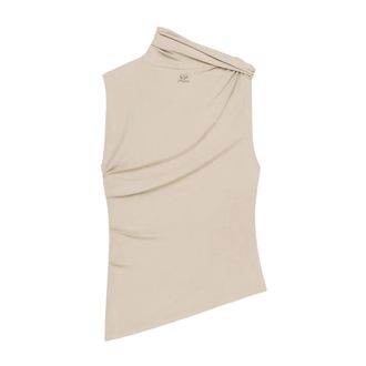 Courr&egrave;ges Tops, Dames, Beige, S, Mouwloze Tops