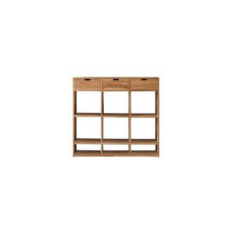 Tikamoon Biblioteca baja de teca maciza