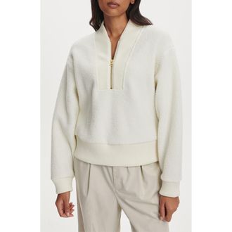 Varley Mumford Half Zip Fleece Pullover in Egret at Nordstrom, Size Xx-Small