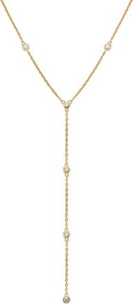 Made by Mary CZ Poppy Lariat Necklace in Gold Vermeil at Nordstrom