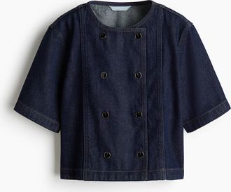 H&M Doppelreihige Jeansbluse - Blue
