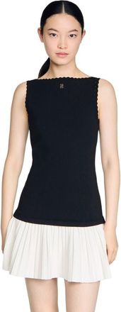 Sandro Two-tone short dress in Black at Nordstrom, Size 38 Eu