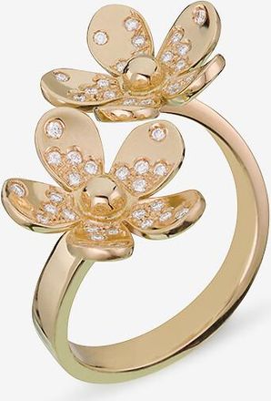 GbyG Ring aus Gelbgold und Diamanten Fleurs