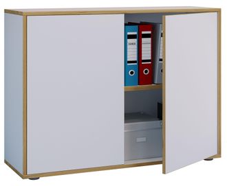 VCM Vcm - Gabinete De Oficina De Madera Carpeta Gabinete De Archivo Muebles De Oficina Gabinete Salia 2x Ancho 100cm Puertas De Torneado (blanco)