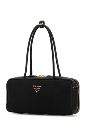 Prada Womens Black Leather Shoulder Bag Nero 1 Vitello Borse A Mano