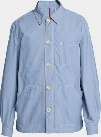 Moncler Men & apos;s Elorn Chambray Shirt Jacket