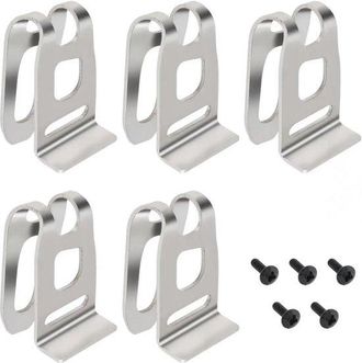 No Brand Clips Para Cintur&oacute;n Para Taladros De Impacto Makita - Paquete De 5 - Con Tornillos - Clips Para Brocas - Acero Inoxidable - Clips De Repuesto Para Bro