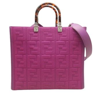 Fendi Pre-owned Tote Bags, female, Purple, Size: ONE SIZE Pre-owned Canvas fendi-bags