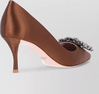 Roger Vivier satin crystal embellished pumps