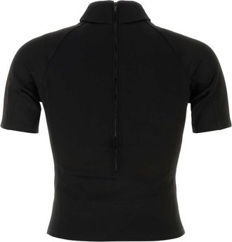 Gucci Mens Black Tech Fabric T-Shirt Viscose Mix T-shirts And Polos
