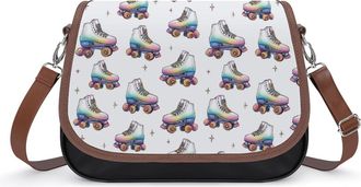 Generic Colorful Roller Skates Crossbody Bags for Women Shoulder Messenger Bag Purse Handbags