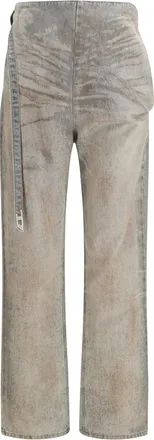 Diesel Womens Jeans Slim-Fit Grey Cotton