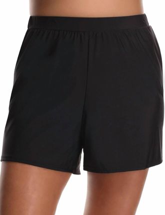 Miraclesuit Plus Size Loose Swim Shorts In Black