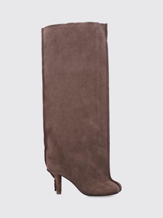 Maison Margiela Anatomic Suede Knee-High Boots with Stiletto Heel