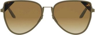 Fendi FE40189U95K Aviator Sunglasses - Green