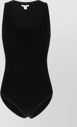 Alaia ribbed texture scoop neck sleeveless body