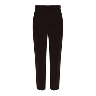 Max Mara Acino Wol Broek - Dames - Broeken - Bruin - Maat: XS Wol