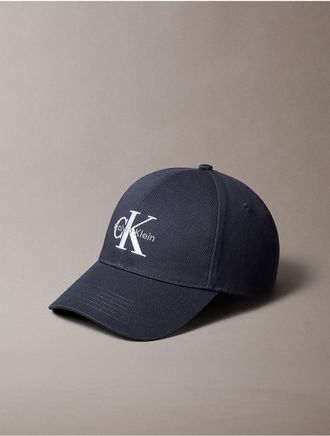 Calvin Klein Mens Embroidered Monologo Baseball Cap - Navy
