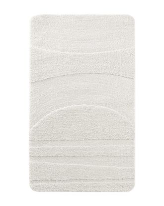 Wecon Home Alfombra de ba&ntilde;o en relieve blanca 70x120