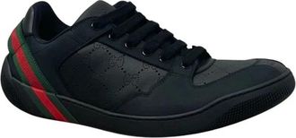 Gucci Screener Sneaker - Heren - Sneakers - Zwart - 41 EU - Leer - Schoenen