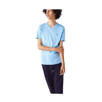 Lacoste mensTH6710 51 031Short Sleeve V-Neck Pima Cotton Jersey T-Shirt Short Sleeves T-Shirt - Blue - XXXXL
