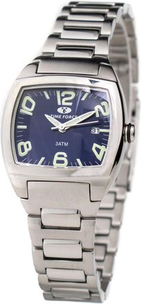 Time Force Womens Analog Wristwatch Date Display - Grey Silver Steel - One Size
