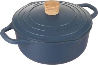 KASANOVA Casseruola Antiaderente vari colori Pot Art con Coperchio Innovativo, casseruola induzione, Ottimale per Stufati e Cotture Lente (Blu, 24 Cm)