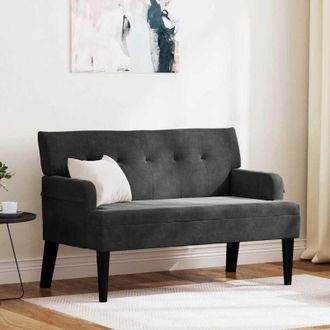 vidaXL vidaXL Panca Chesterfield Nero 112 x 65,5 x 75 cm Velluto