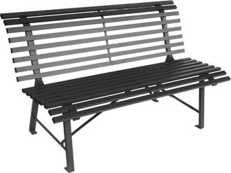 Sweeek Steel garden bench 2-seater Anthracite 140x81.5x73 cm - Nima