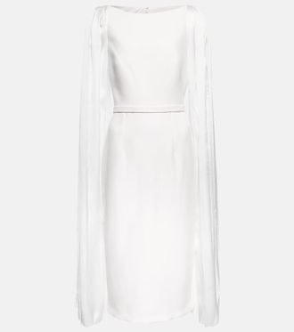 SAFiYAA Abito midi Essiah in crêpe e raso