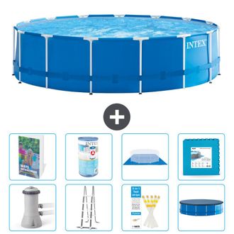 Intex Piscina Con Estructura Redonda - 457x122 Cm - 9-piezas S602