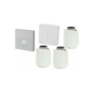 SIEMENS Pack Connected Home : Hub + Thermostat Filaire + 3 T&ecirc;tes Thermostatiques : Pack3